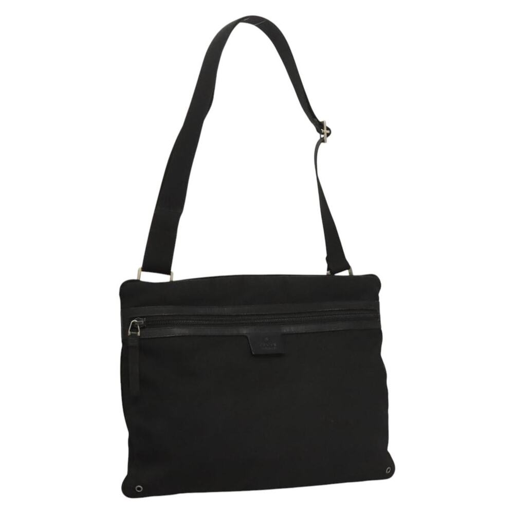 GUCCI Shoulder Bag Canvas Black